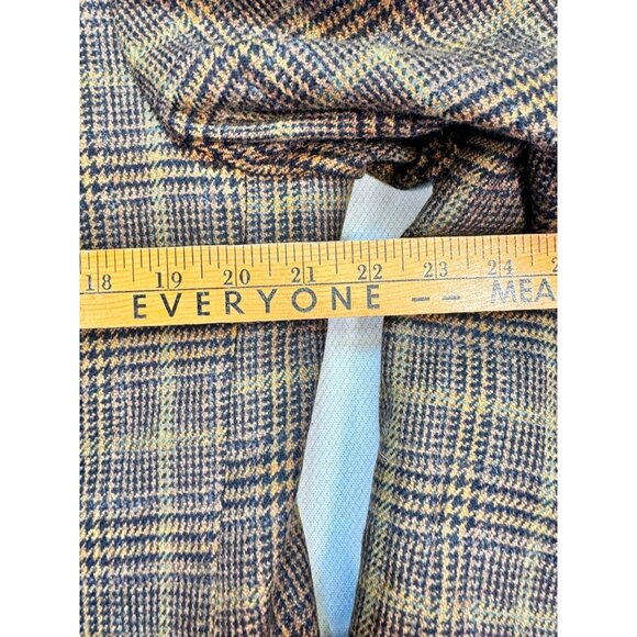 Ethomas Men's Custom Tailored Blazer Blend Size 42/43 Brown Plaid  Wool Cashmere - Picture 7 of 10